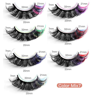 Colored Ends Eyelashes Natural Faux Mink Lashes