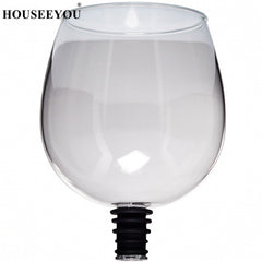 HOUSEEYOU Creative Red Wine Champagne Glass Cup with Silicone Seal Drink Directly from Bottle Crystal Glasses Cocktail Mug 500ML