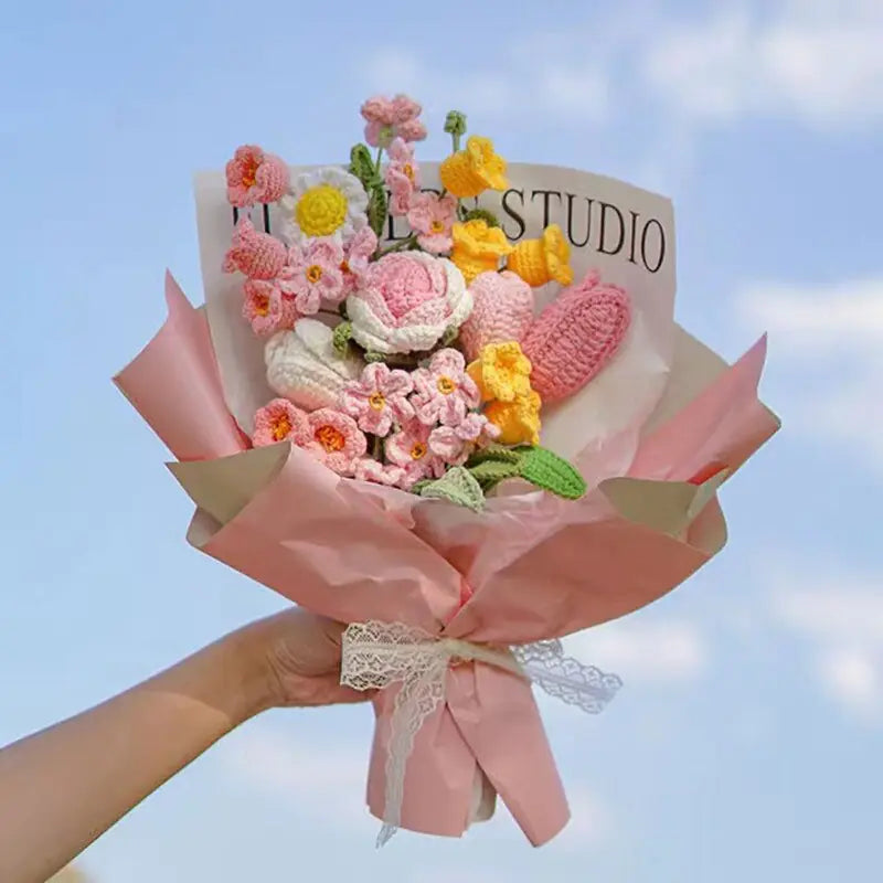 Hand-Woven Fake Flower Bouquet
